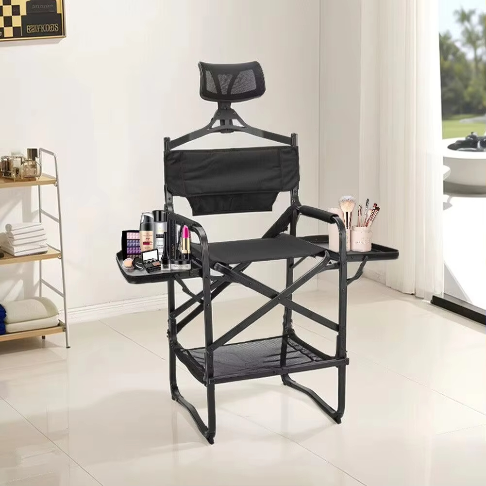 Home Bar Seating - Hoher Regiestuhl, robuster, klappbarer Make-up-Stuhl in