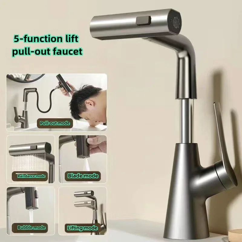 Home Bar Sink - Waschbeckenarmaturen, Warm- und Kaltwasserhahn, Kupfer, Weiß,