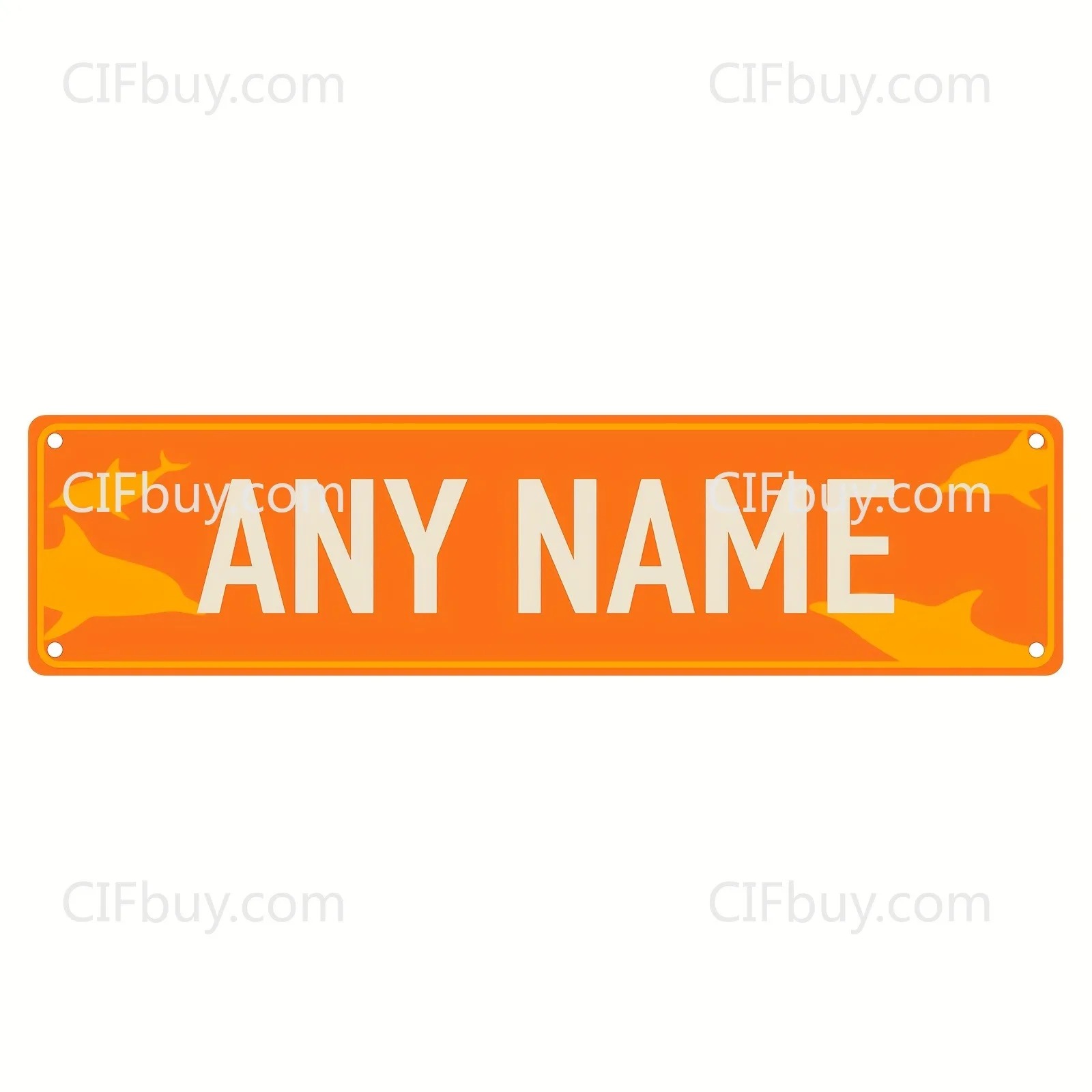 Home Bar Cafe - CIFbuy Personalisiertes 2D-Metall-Delfin-Logo-Schild für Bar, Café,