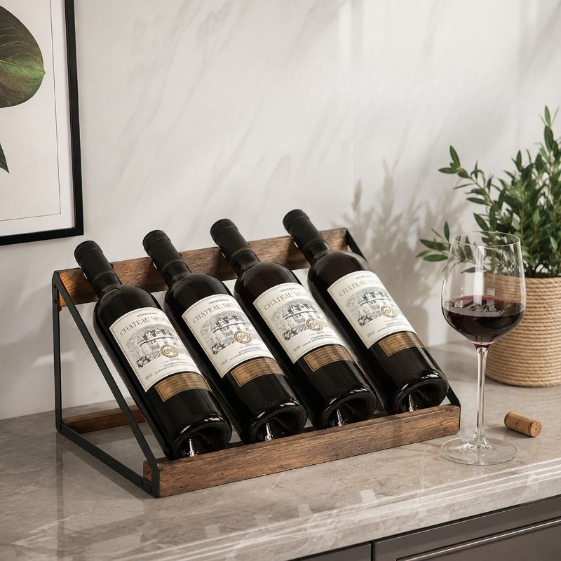 Hölzernes Weinregal für Zuhaus – Home Bar Stand Bewertung und Preis