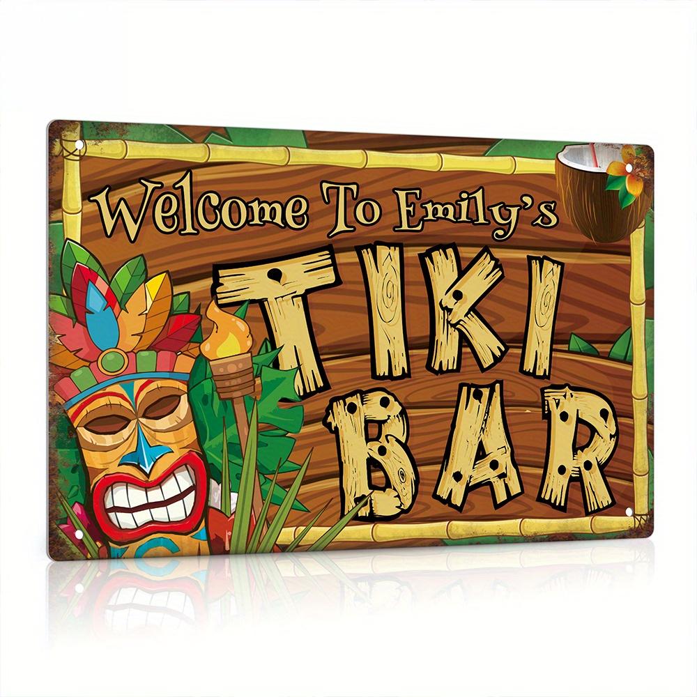 Individuelles Tiki-Bar-Schild, – Home Bar Accessories Bewertung und Preis
