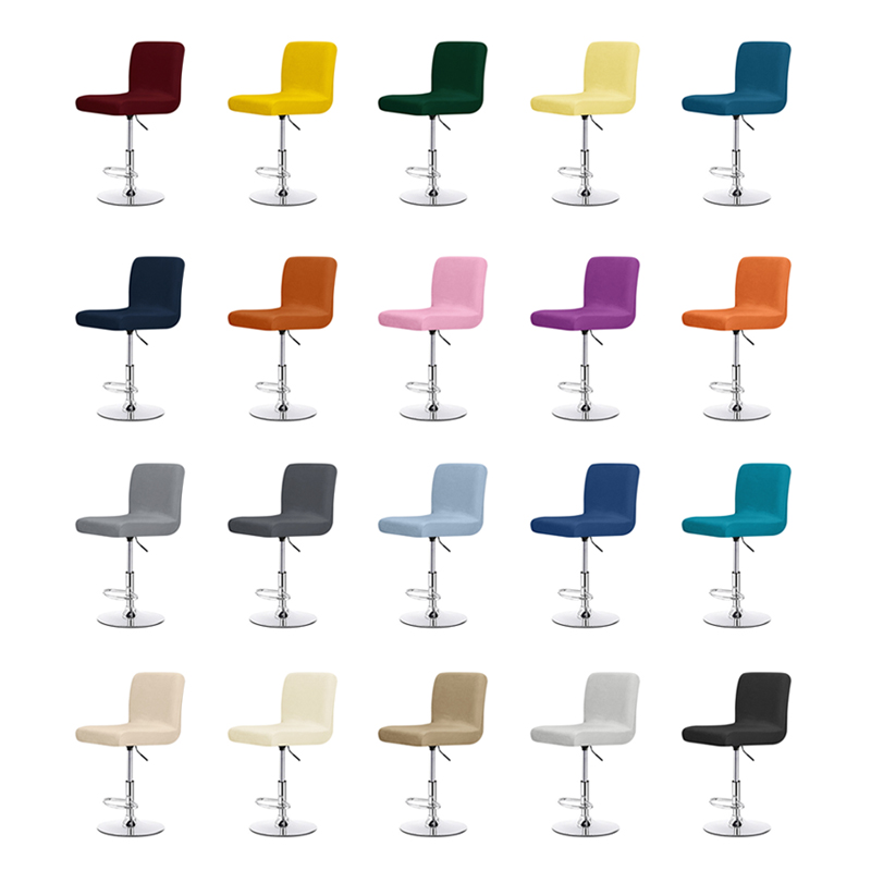 Samt-Stuhlhussen in Unifarben, – Home Bar Seating Bewertung und Preis